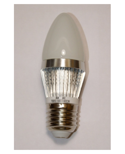 3W E27 LED Lamp, Milky Candle Bulb, Warm White, Dimmable 3W E27 LED Lamp, Milky Candle Bulb, Warm White, Dimmable