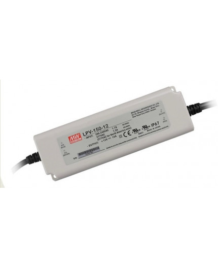 150W 12Vdc Single Output LED Driver, Mean Well, LPV-150-12 150W 12Vdc Single Output LED Driver, Mean Well, LPV-150-12