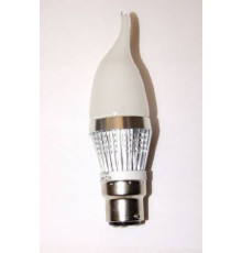 3W B22 LED Lamp, Milky Flame Bulb, Warm White, Dimmable, FFS