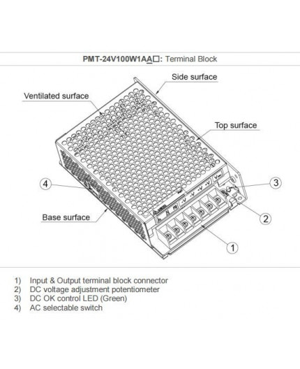 100W 12Vdc Delta Enclosed Panel Mount LED Power Supply 100W 12Vdc Delta Enclosed Panel Mount LED Power Supply