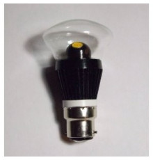3W B22 LED Lamp Clear Mushroom Bulb Warm White Dimmable 20-25W Equivalent