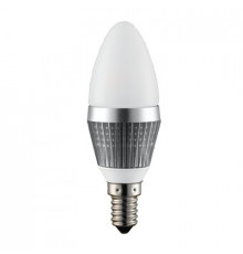3W E14 LED Lamp, Milky Candle Bulb, Warm White, Dimmable, D37mm x L106mm