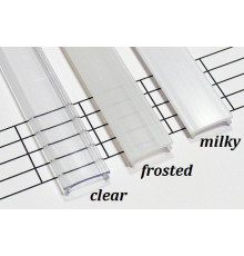 LED aluminium profile KH2 18mm, set with diffuser and end caps LED aluminium profile KH2 18mm, set with diffuser and end caps