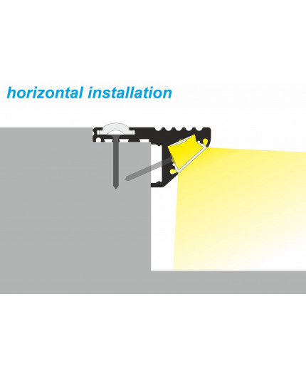 Aluminium LED profile S1 STEP, silver anodized, 1000mm/1m Aluminium LED profile S1 STEP, silver anodized, 1000mm/1m
