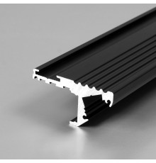 Aluminium LED profile S1 STEP edge, black anodized, 1000mm / 1m