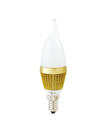 3W E14 LED Lamp, Milky Flame Bulb, Warm White, Dimmable, D37mm x L130mm 3W E14 LED Lamp, Milky Flame Bulb, Warm White, Dimmable, D37mm x L130mm