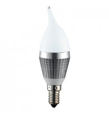 3W E14 LED Lamp, Milky Flame Bulb, Warm White, Dimmable, D37mm x L125mm