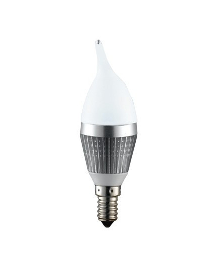 3W E14 LED Lamp, Milky Flame Bulb, Warm White, Dimmable, D37mm x L125mm 3W E14 LED Lamp, Milky Flame Bulb, Warm White, Dimmable, D37mm x L125mm