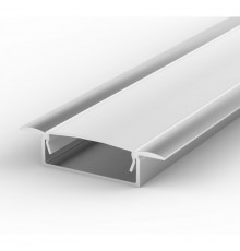 EW1 1m / 1000mm recessed LED aluminium extrusion 30mm x 9mm with high quality diffuser