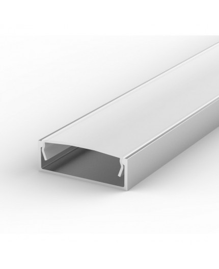 Aluminium U-profile silver anodised buy online