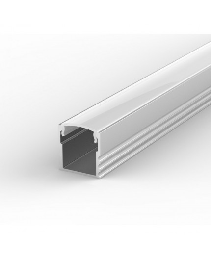 EH2 1m / 1000mm LED aluminium extrusion 15mm x 15mm with high quality diffuser and end caps (option)