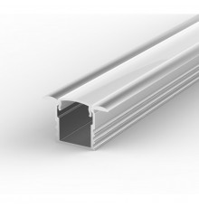 EH1 1m / 1000mm recessed LED aluminium extrusion 15.4mm x 14.5mm with high quality diffuser and end caps (option)