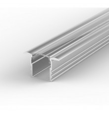 EH1 1m / 1000mm recessed LED aluminium extrusion 15.4mm x 14.5mm with high quality diffuser and end caps (option)