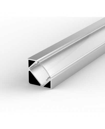 E3 1m / 1000mm corner LED aluminium extrusion with high quality diffuser and end caps (option) E3 1m / 1000mm corner LED aluminium extrusion with high quality diffuser and end caps (option)