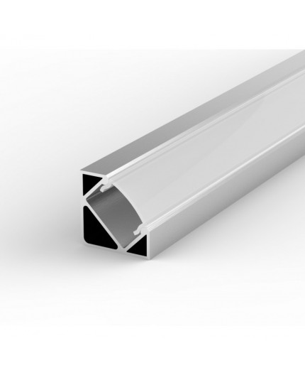 E3 1m / 1000mm corner LED aluminium extrusion with high quality diffuser and end caps (option) E3 1m / 1000mm corner LED aluminium extrusion with high quality diffuser and end caps (option)