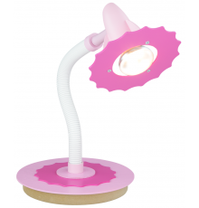 Desk / Table Lamp, Pink, Star Flower, Handmade in Germany