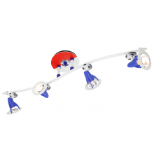 Handmade Ceiling Bar, Red/White/Blue, Wave/Football, Children Light