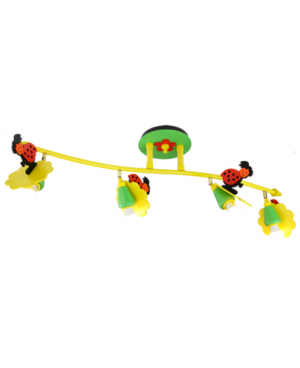Handmade Ceiling Bar, Colourful, Wave / Ladybug, Children Light Handmade Ceiling Bar, Colourful, Wave / Ladybug, Children Light