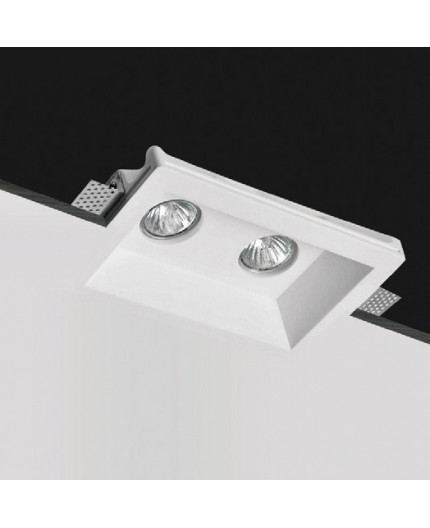 Fresco - Rectangle Gypsum Plaster-In Recessed Baffled Ceiling Downlight Fresco - Rectangle Gypsum Plaster-In Recessed Baffled Ceiling Downlight