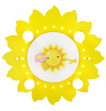 Handmade Ceiling Light Sun "Motif with sun flower", Children Lighting