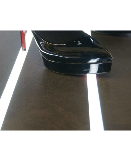 2m / 2000mm T5 recessed floor LED profile (anodized, silver), set with milky cover 2m / 2000mm T5 recessed floor LED profile (anodized, silver), set with milky cover