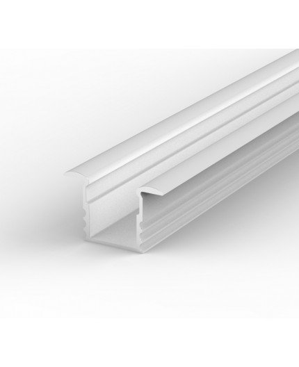1m white painted EH1 recessed LED aluminium extrusion with diffuser 1m white painted EH1 recessed LED aluminium extrusion with diffuser