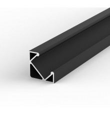 E3 black 1m 1000mm corner LED aluminium extrusion with high quality diffuser