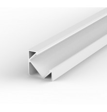 1m white painted E3 corner LED aluminium extrusion with diffuser 1m white painted E3 corner LED aluminium extrusion with diffuser