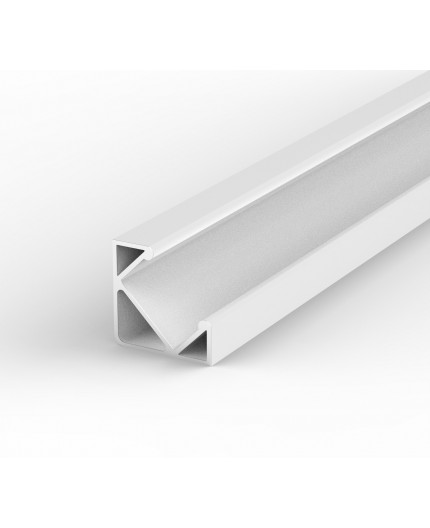 1m E3 Corner LED Profile - White Painted with Diffuser 1m E3 Corner LED Profile - White Painted with Diffuser