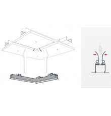 1m / 1000mm C2 ceiling LED aluminium extrusion (anodized / silver), set with diffuser 1m / 1000mm C2 ceiling LED aluminium extrusion (anodized / silver), set with diffuser