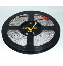 24VDC LED tape, warm white 2700K, 16W/m, 120LED/m, IP65, 5m, SMD2835