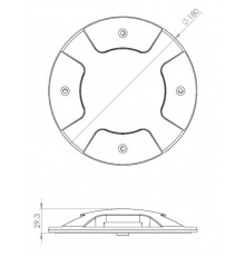 Ground nDisc LED lamp ALU, 3000K, 230V AC Ground nDisc LED lamp ALU, 3000K, 230V AC