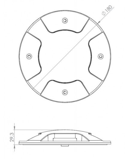 Ground nDisc LED lamp ALU, 3000K, 230V AC Ground nDisc LED lamp ALU, 3000K, 230V AC