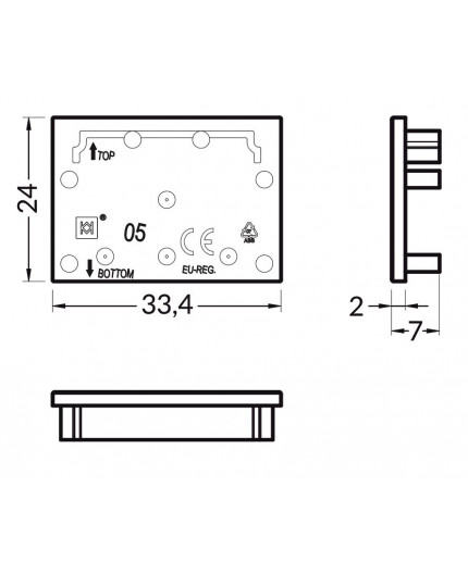 C3 extra end cap for LED profile C3 extra end cap for LED profile