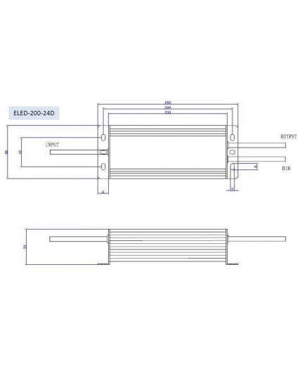 24Vdc 200W DALI dimmable LED driver, ELED-200-24D 24Vdc 200W DALI dimmable LED driver, ELED-200-24D