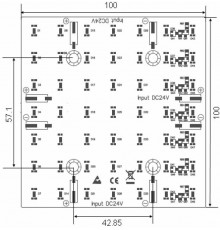 24Vdc 10W 6000K CC Samsung SMD5630 Rigid LED Module/ Panel 100x100mm 24Vdc 10W 6000K CC Samsung SMD5630 Rigid LED Module/ Panel 100x100mm