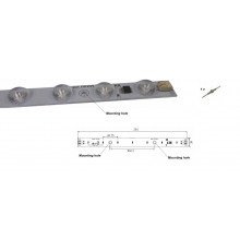 160 Degree SMD2835 Light Bar, 24Vdc, 7.2W, 250mmx20mm, 4000K, CC (constant current version)