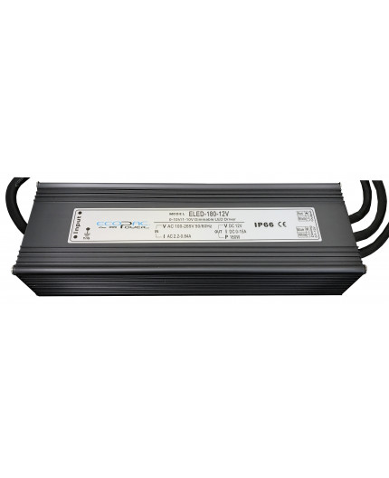 180W, 0-10V / Potentiometer / 10V PWM dimmable LED driver ELED-180-12V 180W, 0-10V / Potentiometer / 10V PWM dimmable LED driver ELED-180-12V
