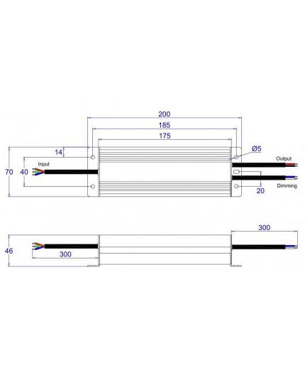 60W, 0-10V / Potentiometer / 10V PWM dimmable LED driver ELED-60-24V 60W, 0-10V / Potentiometer / 10V PWM dimmable LED driver ELED-60-24V