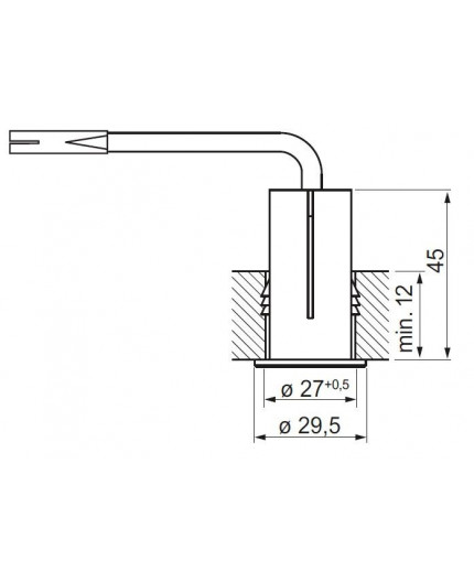 Elektra ON/OFF Fitted Switch, 220V - 240V, 2.5A, aluminium look Elektra ON/OFF Fitted Switch, 220V - 240V, 2.5A, aluminium look