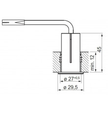 Elektra ON/OFF Fitted Switch, 220V - 240V, 2.5A, stainless steel look Elektra ON/OFF Fitted Switch, 220V - 240V, 2.5A, stainless steel look