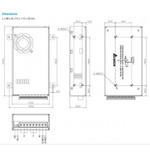 350W 12Vdc Delta Enclosed Panel Mount LED Power Supply PMT-12V350W1AR 350W 12Vdc Delta Enclosed Panel Mount LED Power Supply PMT-12V350W1AR