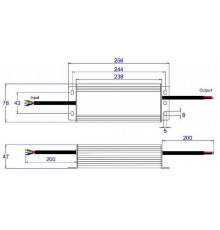 150W, ELED-150-12T, Mains to 12Vdc Triac dimmable LED driver, IP66 150W, ELED-150-12T, Mains to 12Vdc Triac dimmable LED driver, IP66