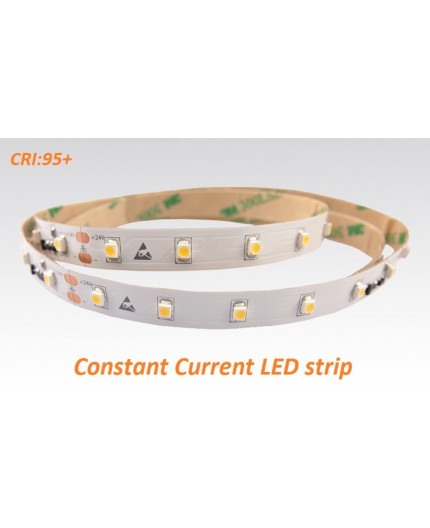 24VDC constant current LED tape 5m 2700K CRI95+ 7.2W/m 60 LED/m SMD3528 24VDC constant current LED tape 5m 2700K CRI95+ 7.2W/m 60 LED/m SMD3528