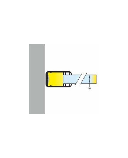 1m glass 8mm LED profile G2, anodized 1m glass 8mm LED profile G2, anodized