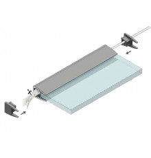 2m glass 6mm LED profile G1, anodized 2m glass 6mm LED profile G1, anodized