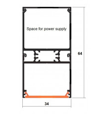 1m LED profile (anodized, silver), set for pendant lamp 1m LED profile (anodized, silver), set for pendant lamp