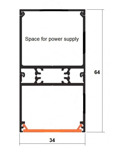 1m LED profile (anodized, silver), set for pendant lamp 1m LED profile (anodized, silver), set for pendant lamp