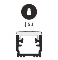 1m recessed floor LED profile T5 (anodized, silver), with opal cover 1m recessed floor LED profile T5 (anodized, silver), with opal cover