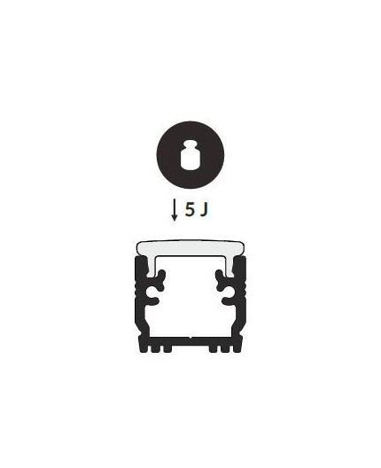 2m recessed floor LED profile T5 (anodized, silver), with opal cover 2m recessed floor LED profile T5 (anodized, silver), with opal cover